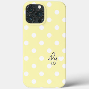 ILY - I Liebe You - Polka Dots & Heart - Gelb - i Case-Mate iPhone Hülle