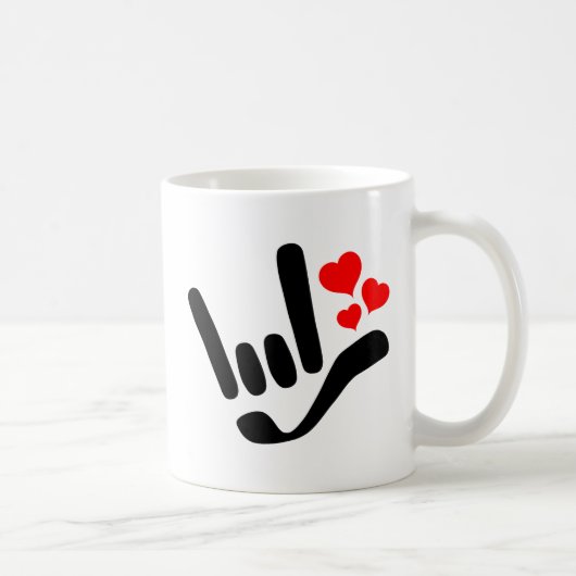 ILY in jedem Schluck Kaffeetasse (Rechts)