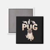ILY Mops ASL Hand Gesture Deaf Hörverlust Awarene Magnet (Vorderseite/Rückseite)