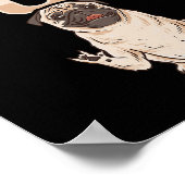 ILY Mops ASL Hand Gesture Deaf Hörverlust Awarene Poster (Ecke)