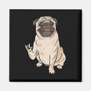 ILY MOPS DOG ASL HandGESGESE Deaf Hörverlust Awa Magnet