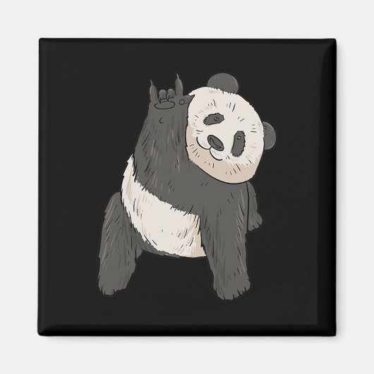 Ily Panda Asl Hand Gesture Deaf Hearing Loss Aware Magnet (Vorne)