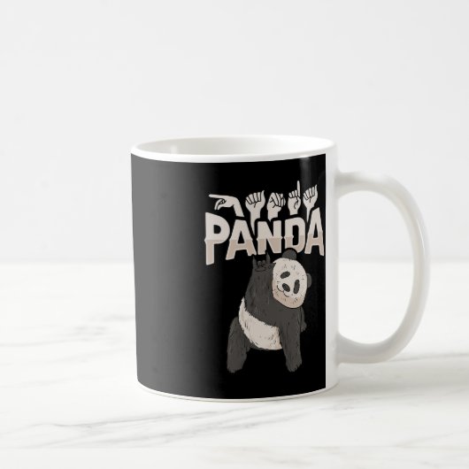 ILY Panda ASL Handgesture Deaf Hörschreckenwarenwa Kaffeetasse (Rechts)