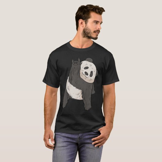 ILY Panda ASL Handgesture Deaf Hörschreckenwarenwa T-Shirt (Vorne ganz)