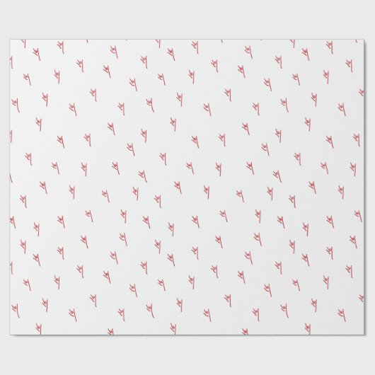 ILY Red Hand Sketch Geschenkpapier (Flach)