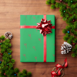 ILY Sketchy Hands Red Green Wrapping Paper Geschenkpapier