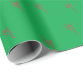 ILY Sketchy Hands Red Green Wrapping Paper Geschenkpapier (Rolleneckpunkt)