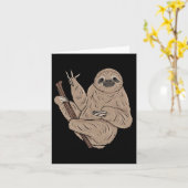 Ily Sloth Asl Hand Gesture Deaf Hörgeräusch Karte (Gelbe Blume)