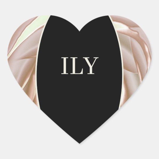 ILY Sticker Creme und Schwarz (Vorderseite)