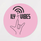 ILY Vibes - ASL Design  Etiketten (Design 2)