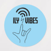ILY Vibes - ASL Design  Etiketten (Design 1)