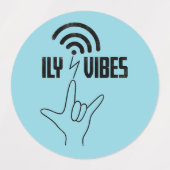 ILY Vibes - ASL Design  Etiketten (Design 2)