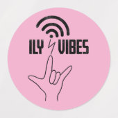 ILY Vibes - ASL Design  Etiketten (Design 1)