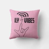 ILY Vibes - ASL Design  Kissen (Rückseite)