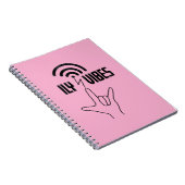 ILY Vibes - ASL Design  Notizblock (Rechte Seite)