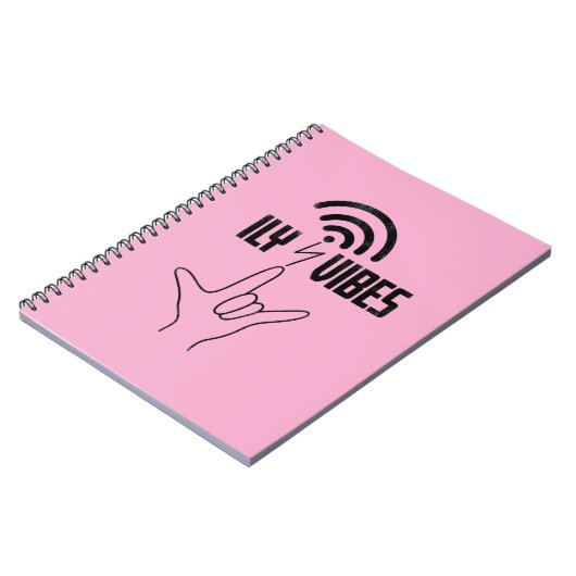 ILY Vibes - ASL Design Notizblock (Linke Seite)