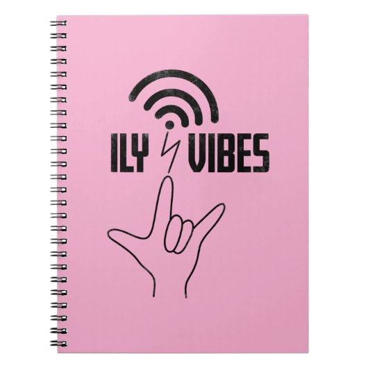 ILY Vibes - ASL Design  Notizblock (Vorderseite)
