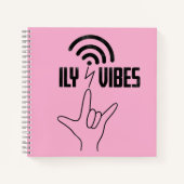 ILY Vibes - ASL Design Notizblock (Vorderseite)