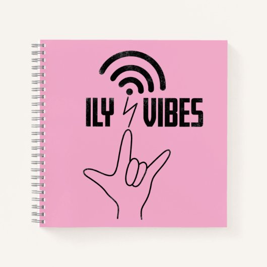 ILY Vibes - ASL Design  Notizblock (Vorderseite)