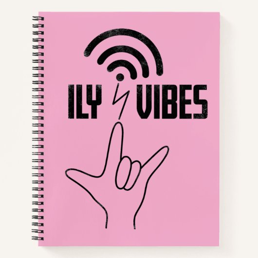 ILY Vibes - ASL Design  Notizblock (Vorderseite)