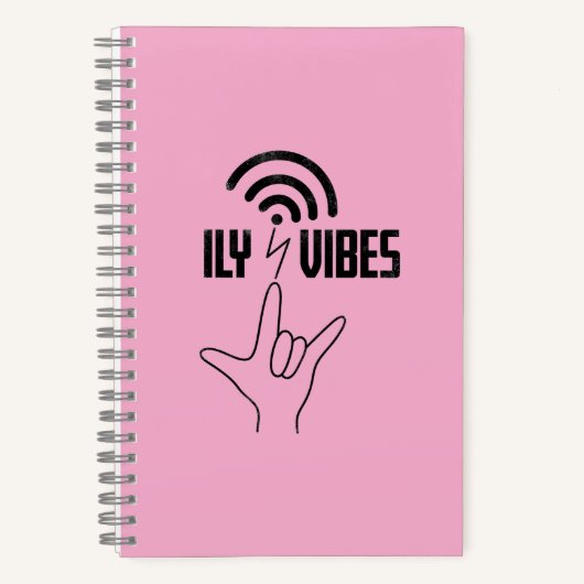 ILY Vibes - ASL Design Notizblock (Vorderseite)