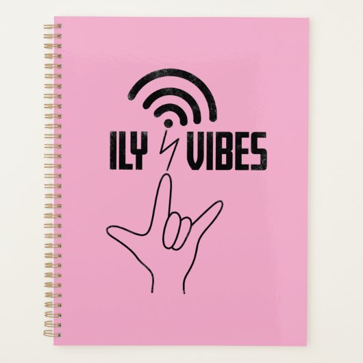 ILY Vibes - ASL Design  Planer (Vorderseite)