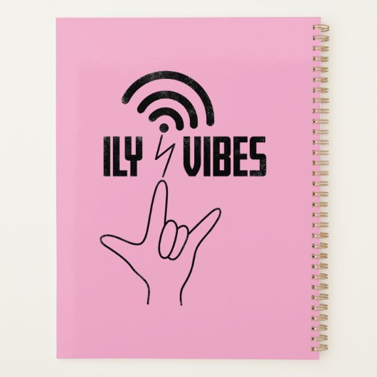 ILY Vibes - ASL Design Planer (Rückseite)