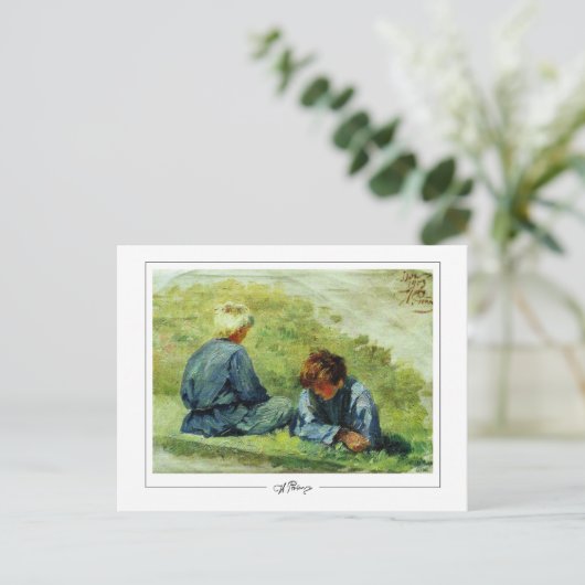 Ilya Repin #22 - Fine Art Postcard Postkarte (Stehend Vorderseite)