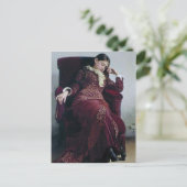 Ilya Repin-Erholung. Portrait von Vera Repina Postkarte (Stehend Vorderseite)