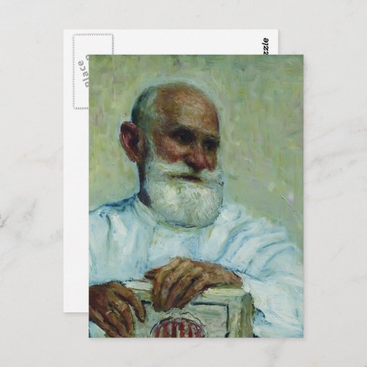 Ilya Repin-Portrait des Physiologen Ivan Pavlov Postkarte (Vorne/Hinten)