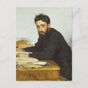 Ilya Repin - Portrait des Schriftstellers Vsevolod Postkarte