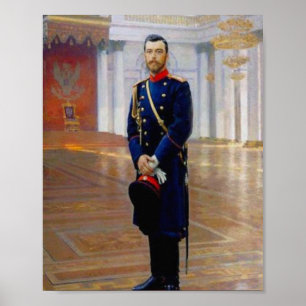 Ilya Repin - Portrait von Nicholas II Poster