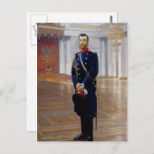 Ilya Repin - Portrait von Nicholas II Postkarte (Vorne/Hinten)