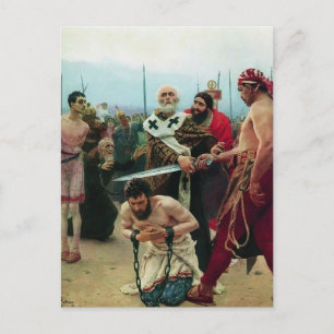 Ilya Repin- Sankt Nikolaus rettet drei Unschuldige Postkarte