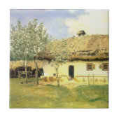 Ilya Repin- ukrainisches ländliches Haus Fliese (Vorderseite)