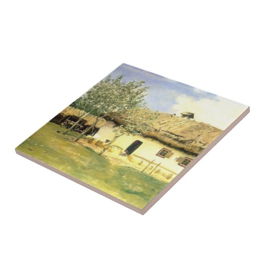 Ilya Repin- ukrainisches ländliches Haus Fliese (Seite)