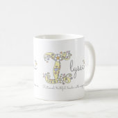 Ilyssa-Buchstabe Ich nenne Monogramm-Tasse Kaffeetasse (VorderseiteRechts)