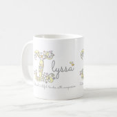 Ilyssa-Buchstabe Ich nenne Monogramm-Tasse Kaffeetasse (Vorderseite Links)
