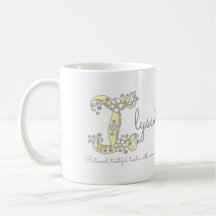 Ilyssa-Buchstabe Ich nenne Monogramm-Tasse