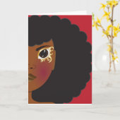 I'Lythia (Rot) Grußkarte Karte (Gelbe Blume)