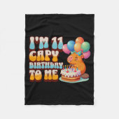 I'm 11 Capy Birthday To Me 11th Capybara Bday Part Fleecedecke (Vorderseite)