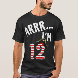 Im 12 Jahre alter Junge 12. Geburtstagsparty Pirat T-Shirt