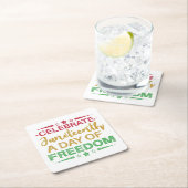 Im 19. Jahrhundert: Freiheit Afrikanischer Amerika Rechteckiger Pappuntersetzer (Vor Ort)