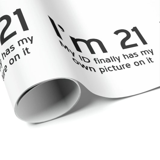 Im 21, mein Ausweis hat schließlich mein eigenes B Geschenkpapier (Rolleneckpunkt)