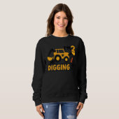 I'm 2 And Digging It Construction Excavator 2nd Bi Sweatshirt (Vorne ganz)