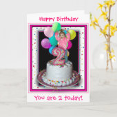 I'm 2! karte (Gelbe Blume)