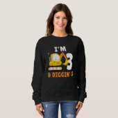 I'm 3 And Digging It 3nd Birthday Party Constructi Sweatshirt (Vorne ganz)