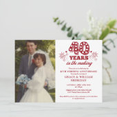 Im 40. Hochzeitstag Foto Einladung (Stehend Vorderseite)