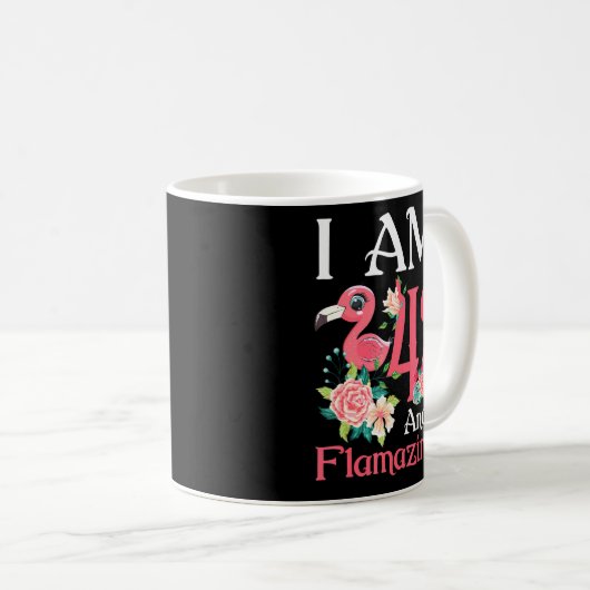 Im 42 And Flamazing Flamingo 42th Birthday Women B Kaffeetasse (VorderseiteRechts)