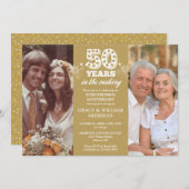 Im 50. Hochzeitstag 2 Foto Einladung (Vorne/Hinten)